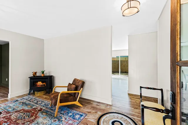 a work room with furniture and windows