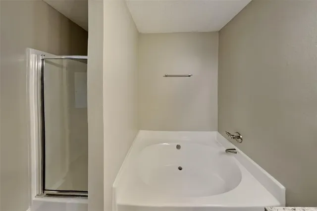 a bathroom with a tub