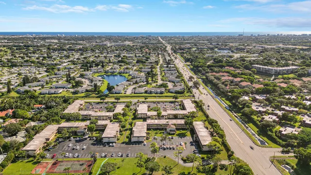 an aerial view of multiple house