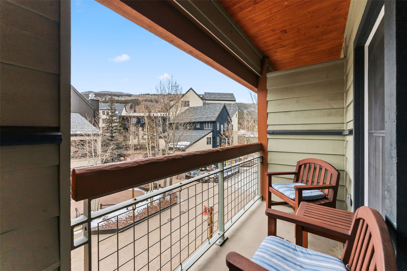 195 River Run Road, Unit 8015 Keystone, CO 80435 - Photo 22 of 35 a view of balcony with wooden floor