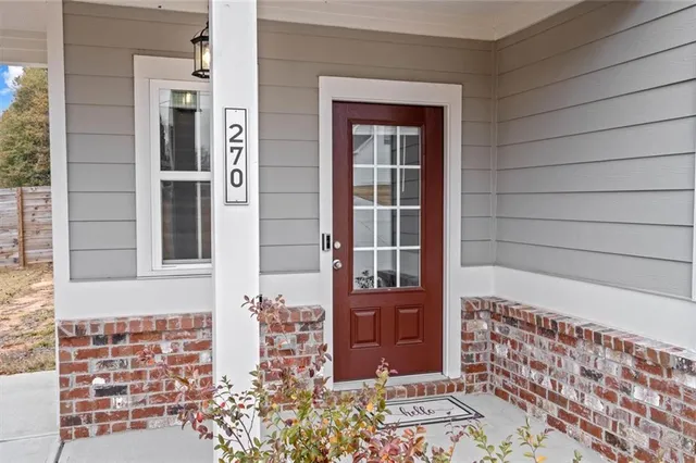 a view of front door of house
