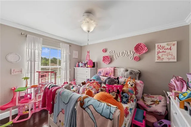 a bedroom with furniture and a bed