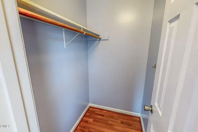 a view of small space with racks on the wall