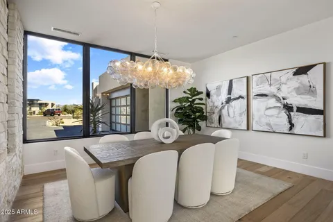 a outdoor living space with furniture and a large window