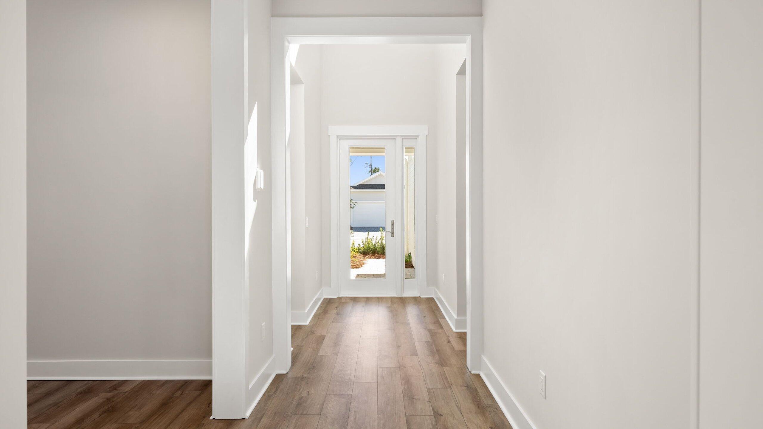 40 Dunns Circle Inlet Beach, FL 32461 - Photo 21 of 69 a view of a hallway with wooden floor
