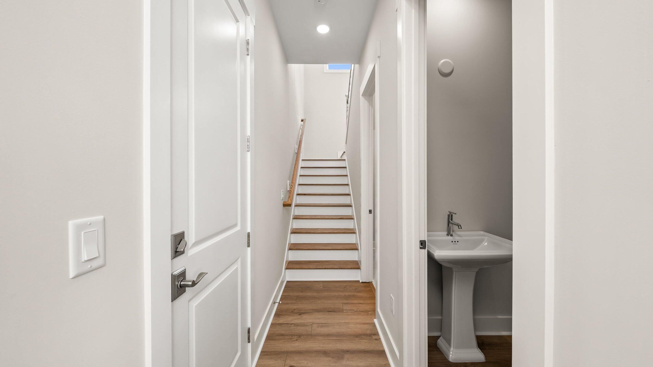 40 Dunns Circle Inlet Beach, FL 32461 - Photo 29 of 69 a view of a hallway with a door and stairs
