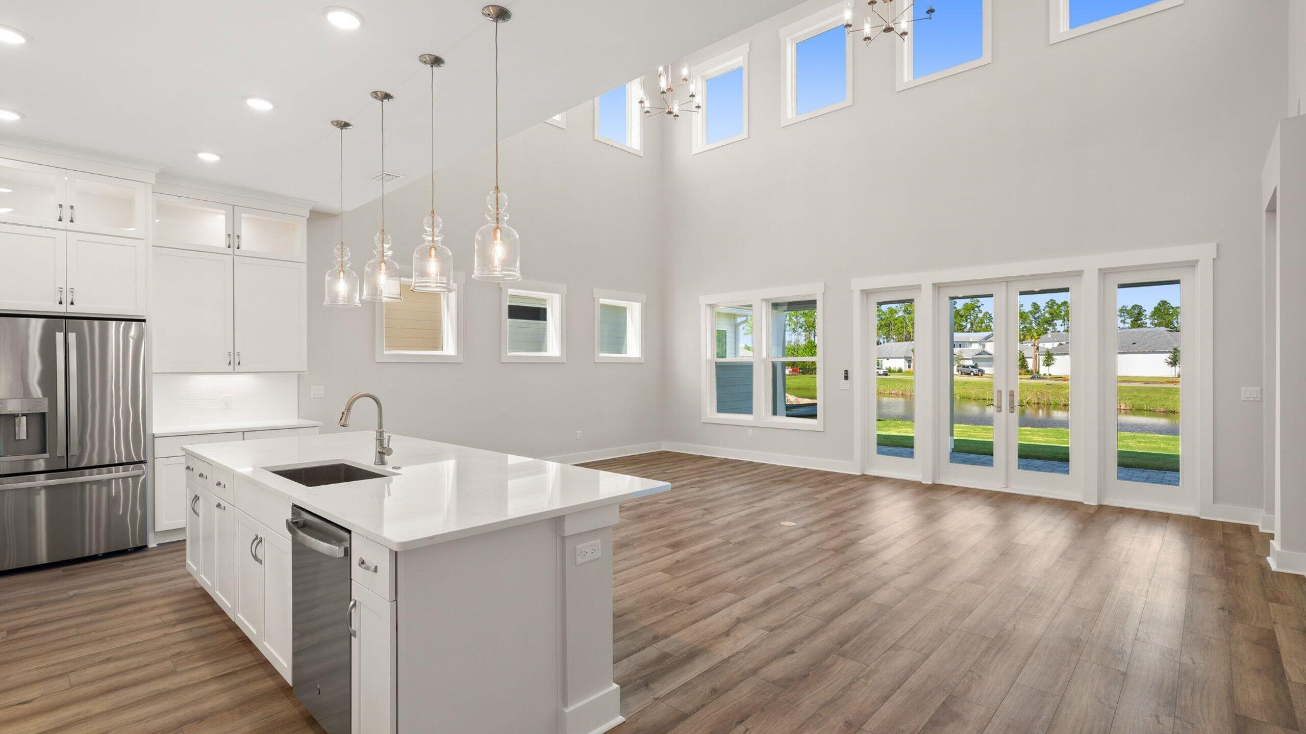 40 Dunns Circle Inlet Beach, FL 32461 - Photo 4 of 69 a kitchen that has a lot of cabinets and wooden floor
