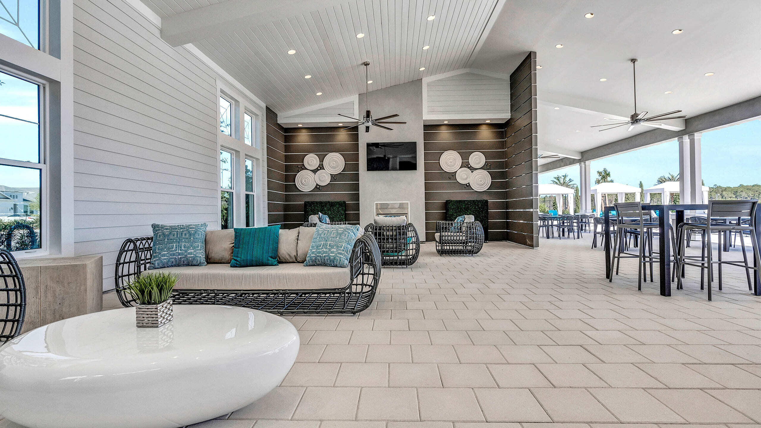 40 Dunns Circle Inlet Beach, FL 32461 - Photo 66 of 69 a lobby with furniture and a fireplace