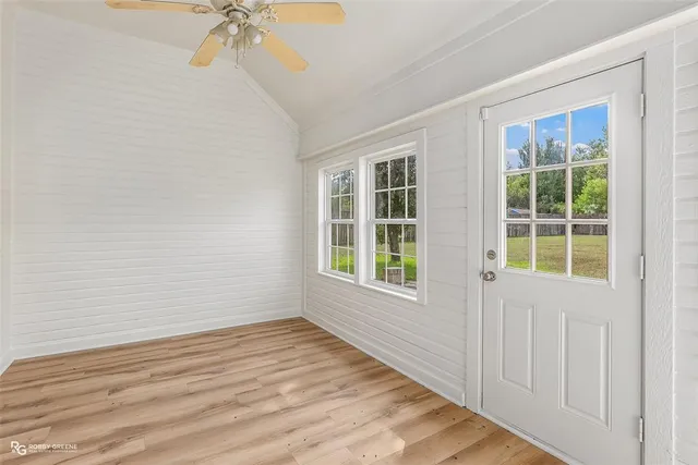 an empty room with a window