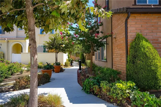 a backyard of a house with seating space