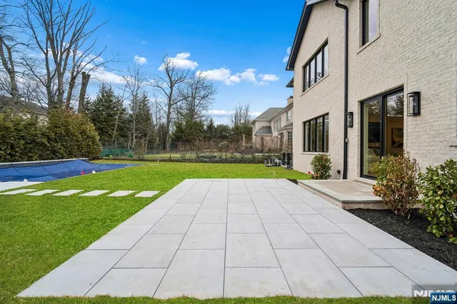 a view of a yard with plants