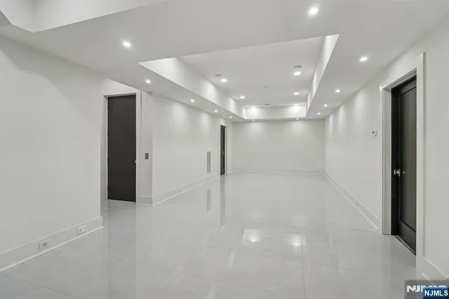 an empty room with an entryway