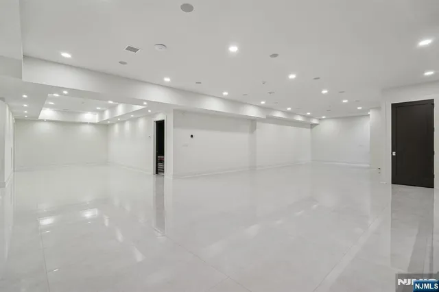 a view of hallway with shower