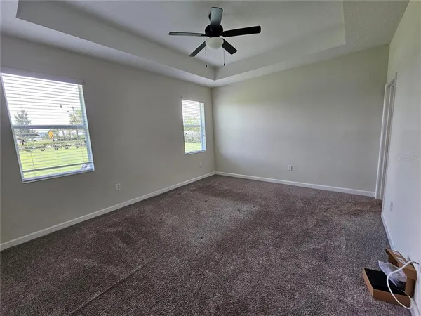 a view of a livingroom with a window