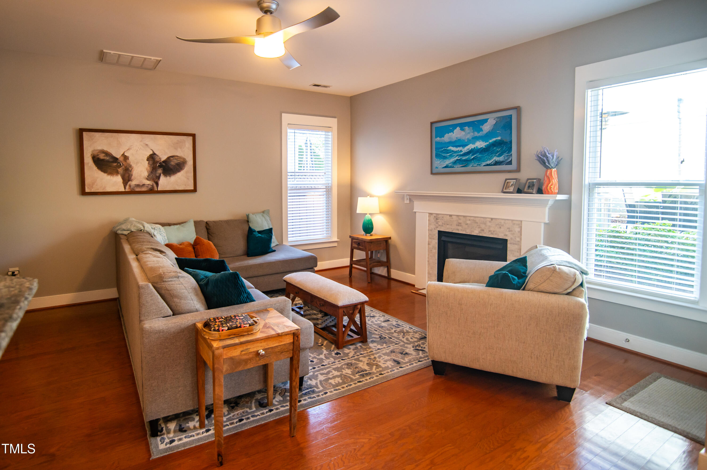 2220 Dunlin Lane Raleigh, NC 27614 - Photo 15 of 38 a living room with furniture and a fireplace