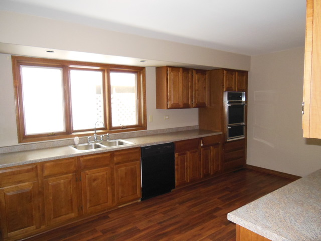5811 Wild Plum Road Crystal Lake, IL 60014 - Photo 2 of 8 a kitchen with a sink wooden cabinets and wooden floor