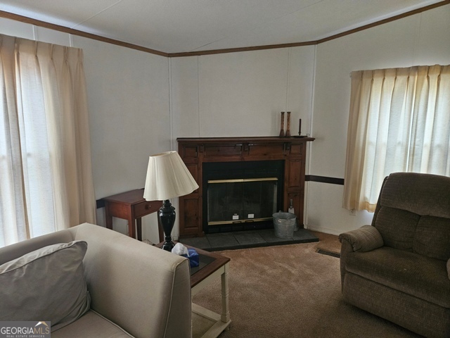 1377 Hillside Drive Claxton, GA 30417 - Photo 6 of 24 a living room with furniture and a fireplace