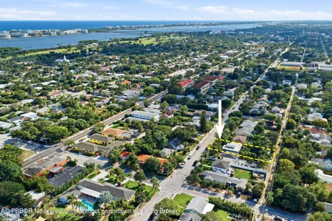 an aerial view of multiple house