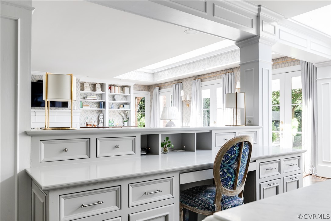 4702 Rolfe Road Richmond, VA 23226 - Photo 12 of 48 Built-in Working Desk in Kitchen overlooking the F