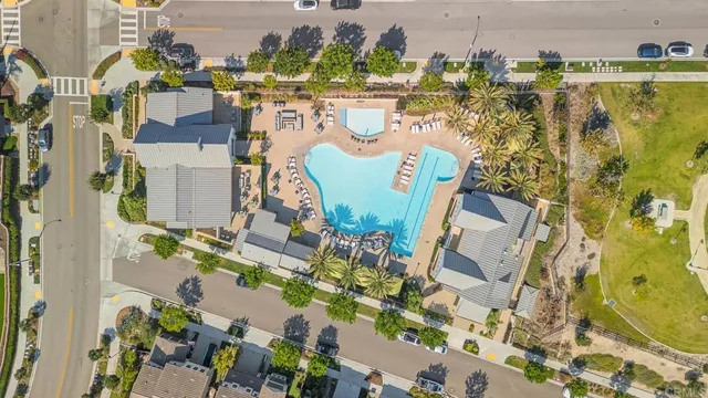 an aerial view of a city