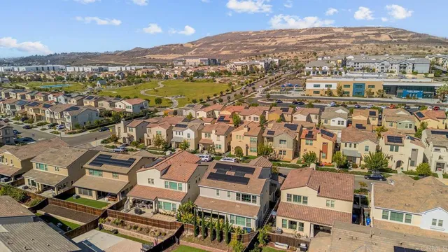 an aerial view of a city