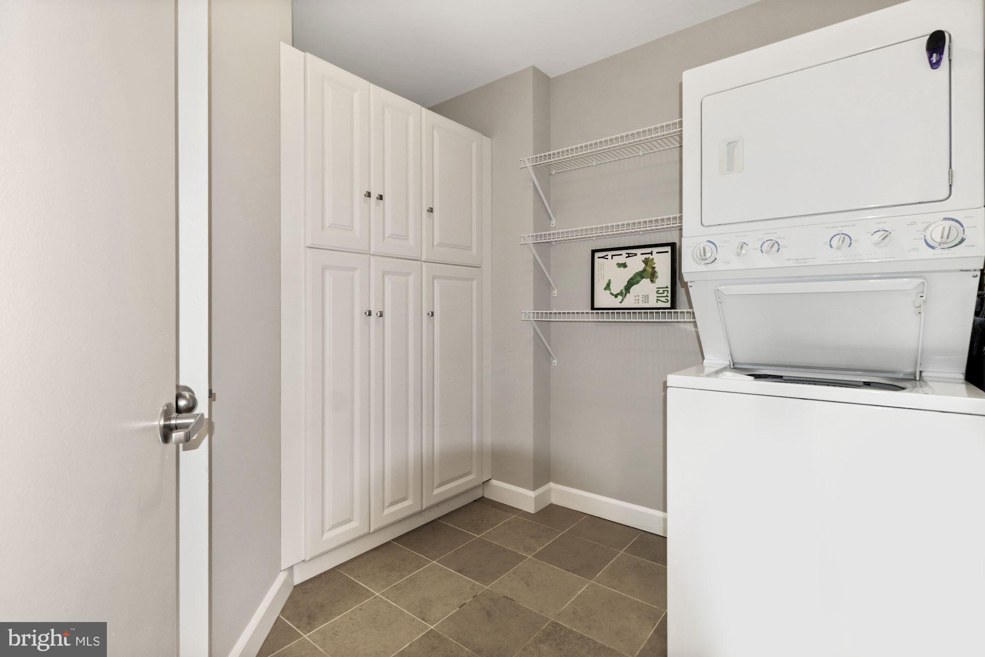 1029 North Stuart Street, Unit 515 Arlington, VA 22201 - Photo 21 of 27 Huge Laundry Room and Storage Area with Built-ins