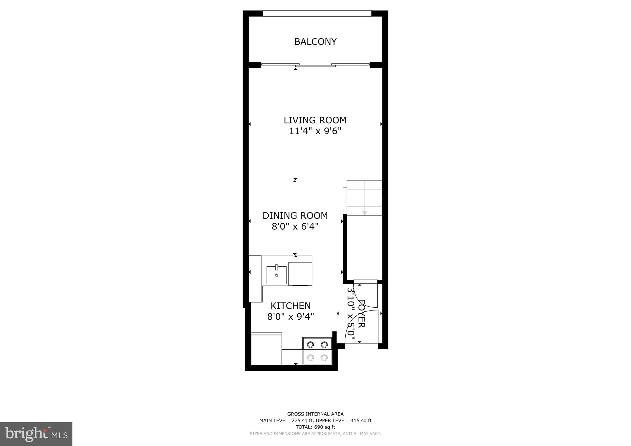 1029 North Stuart Street, Unit 515 Arlington, VA 22201 - Photo 26 of 27 Main Level Floorplan