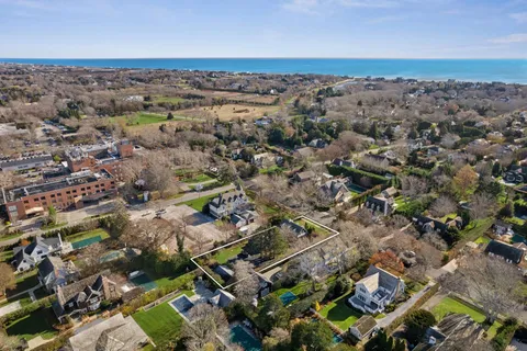 an aerial view of multiple house
