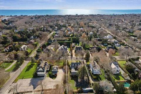 an aerial view of multiple house