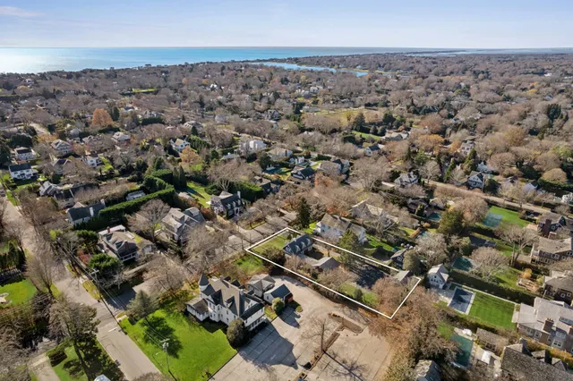 an aerial view of multiple house