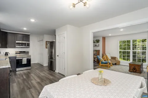 a kitchen with stainless steel appliances