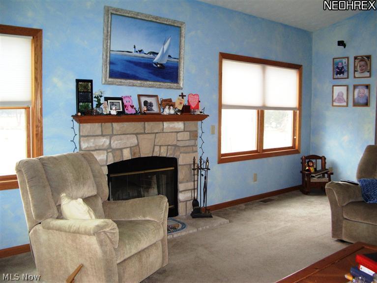 3520 Vandemark Road Litchfield, OH 44253 - Photo 12 of 25 3520 Vandemark, Litchfield, OH Great Rm. with fireplace