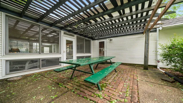 a view of a room with furniture