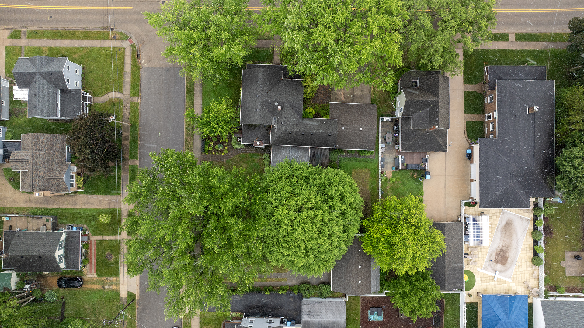 321 East Chamberlin Street Dixon, IL 61021 - Photo 57 of 58 an aerial view of a house with a yard potted plants and large tree