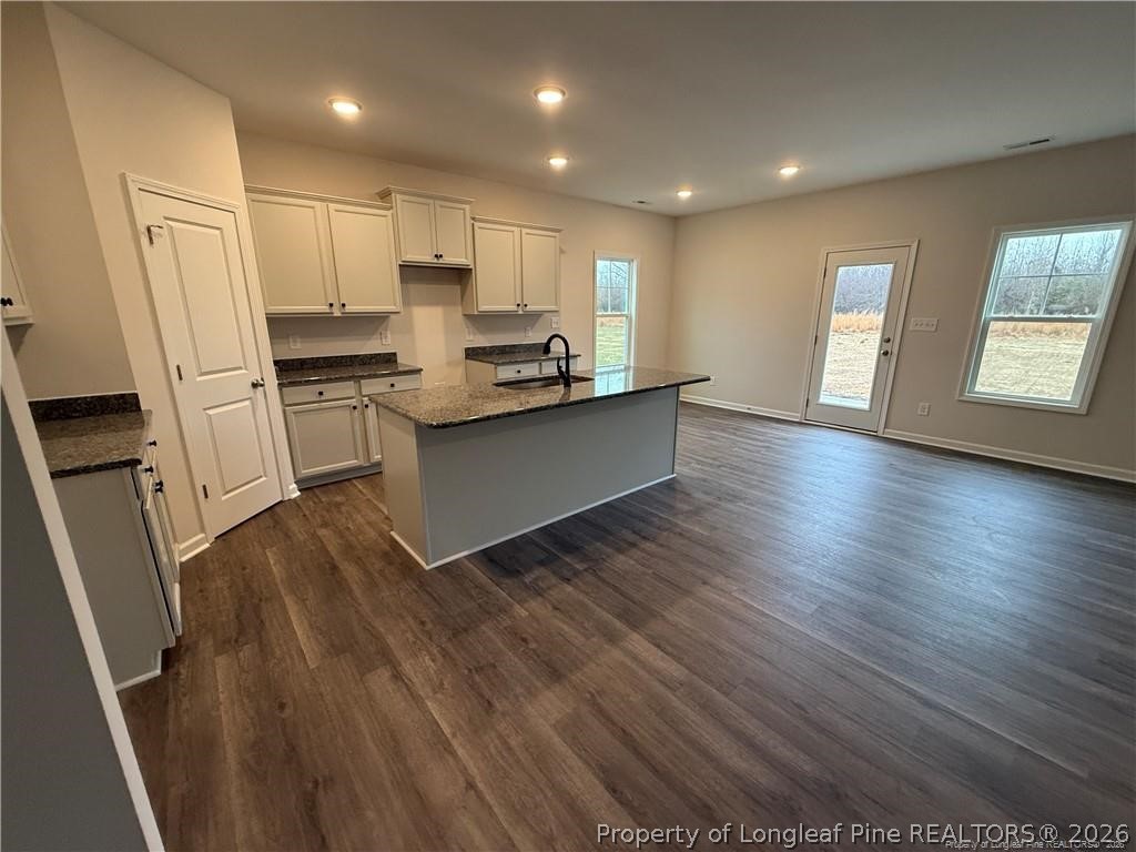 4075 Blue Springs Red Springs, NC 28377 - Photo 8 of 25 a kitchen with a sink wooden floor and stainless steel appliances