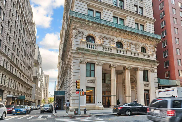 a front view of a building