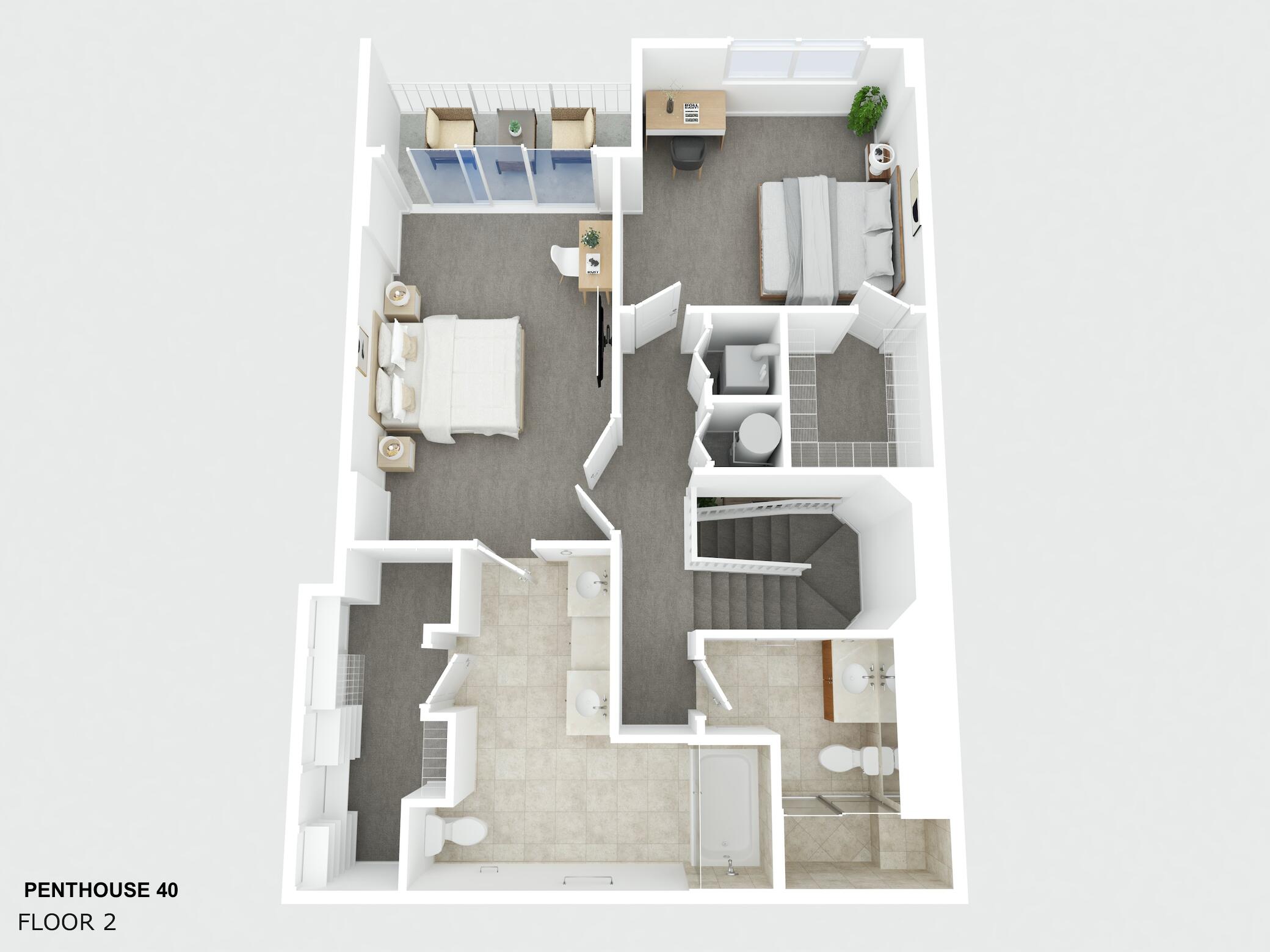 99 Southeast Mizner Boulevard, Unit PH 40 Boca Raton, FL 33432 - Photo 51 of 51 99 SE Mizner Blvd PH40 Boca Raton 3D 2nd