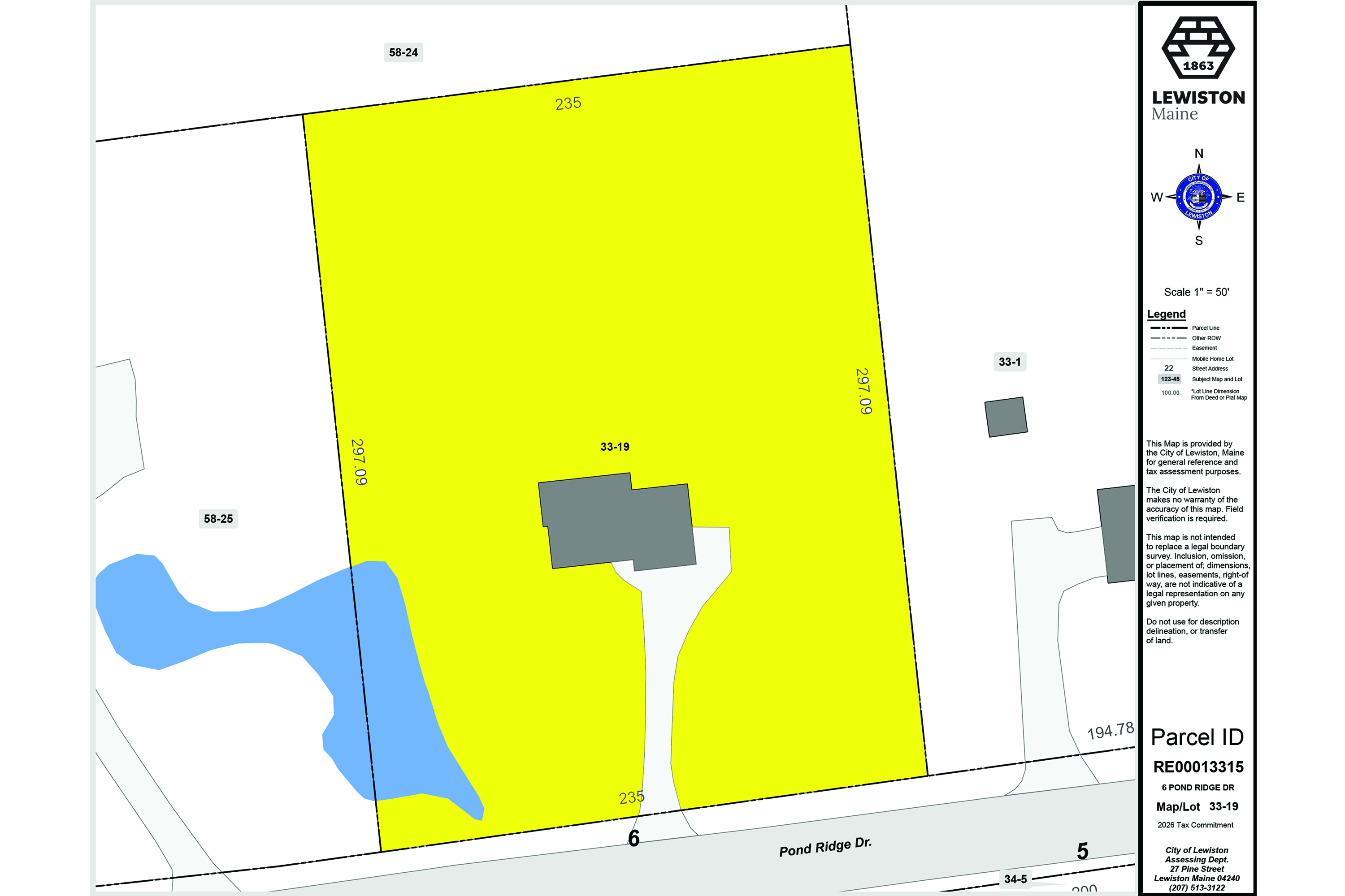 6 Pond Ridge Drive Lewiston, ME 04240 - Photo 55 of 55 Tax Map