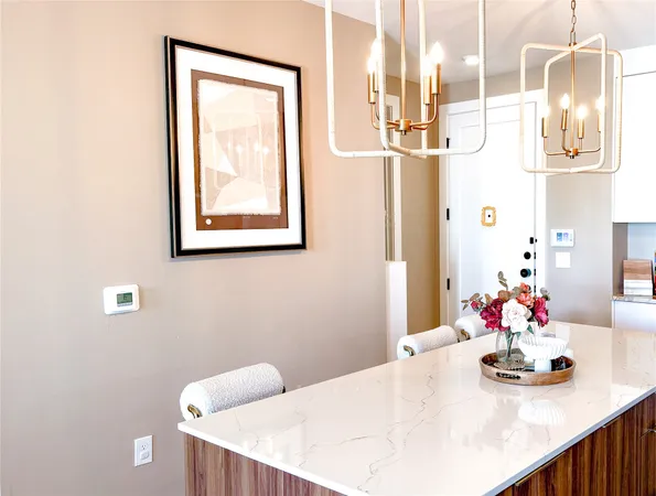 a bathroom with a sink vanity and a mirror