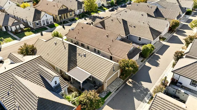 an aerial view of multiple house