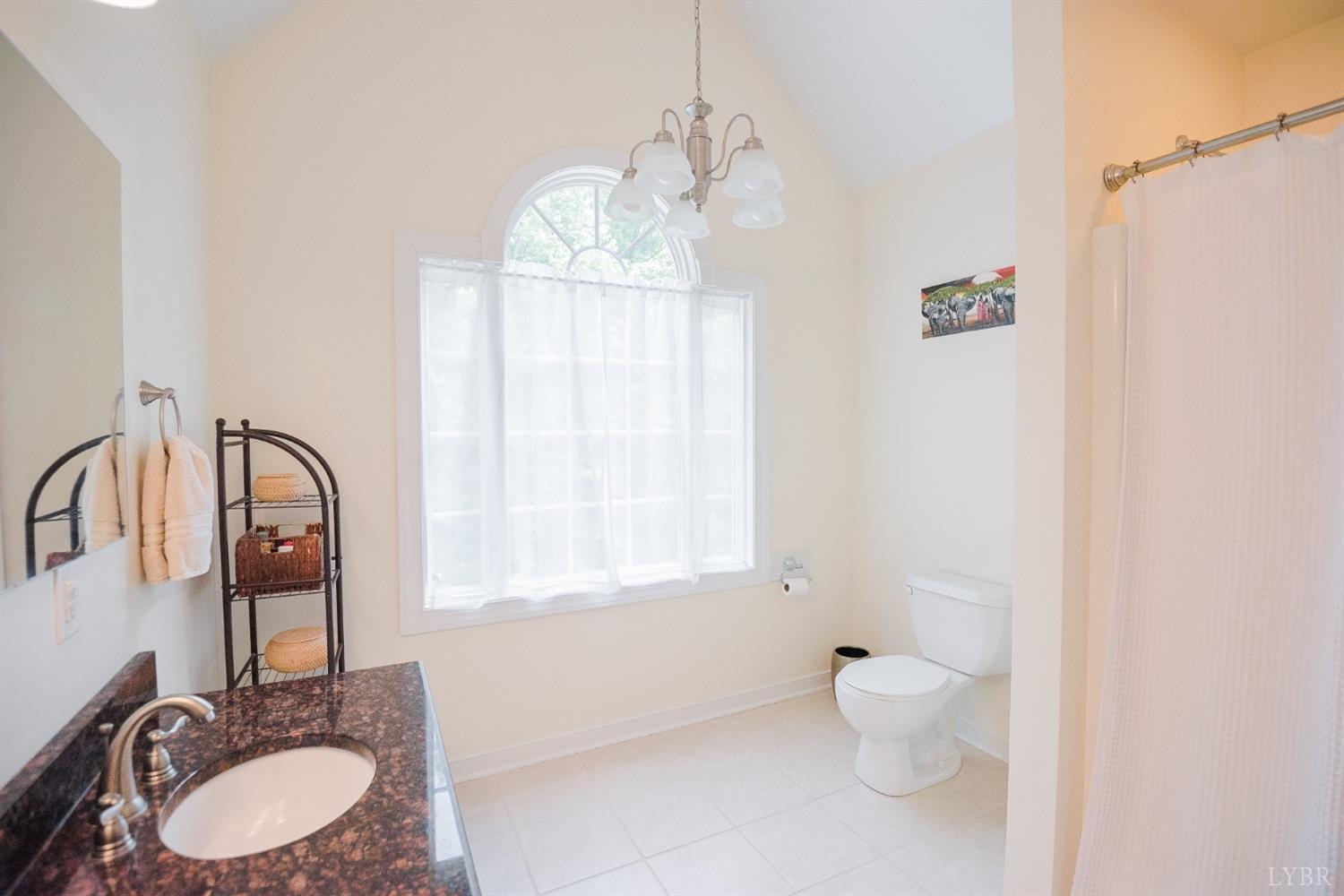 96 Quarry Road Farmville, VA 23901 - Photo 33 of 72 a bathroom with a granite countertop sink mirror vanity and a toilet