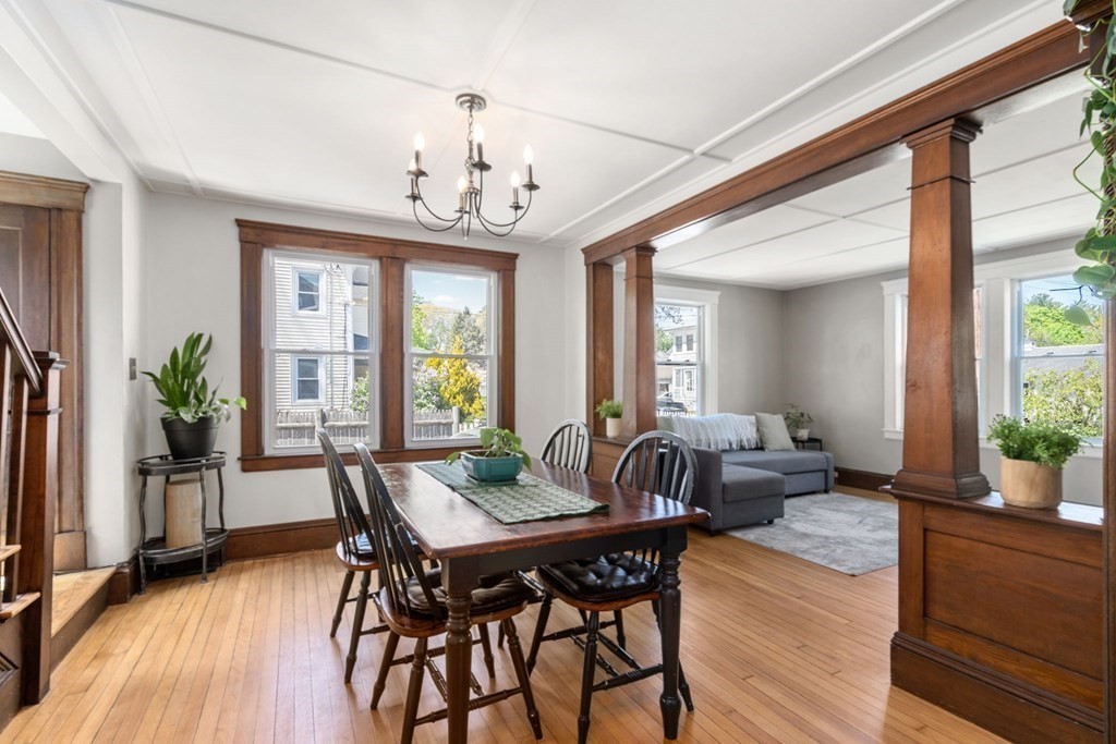 8 Lindbergh Road Framingham, MA 01702 - Photo 7 of 25 a view of a dining room with furniture window and wooden floor