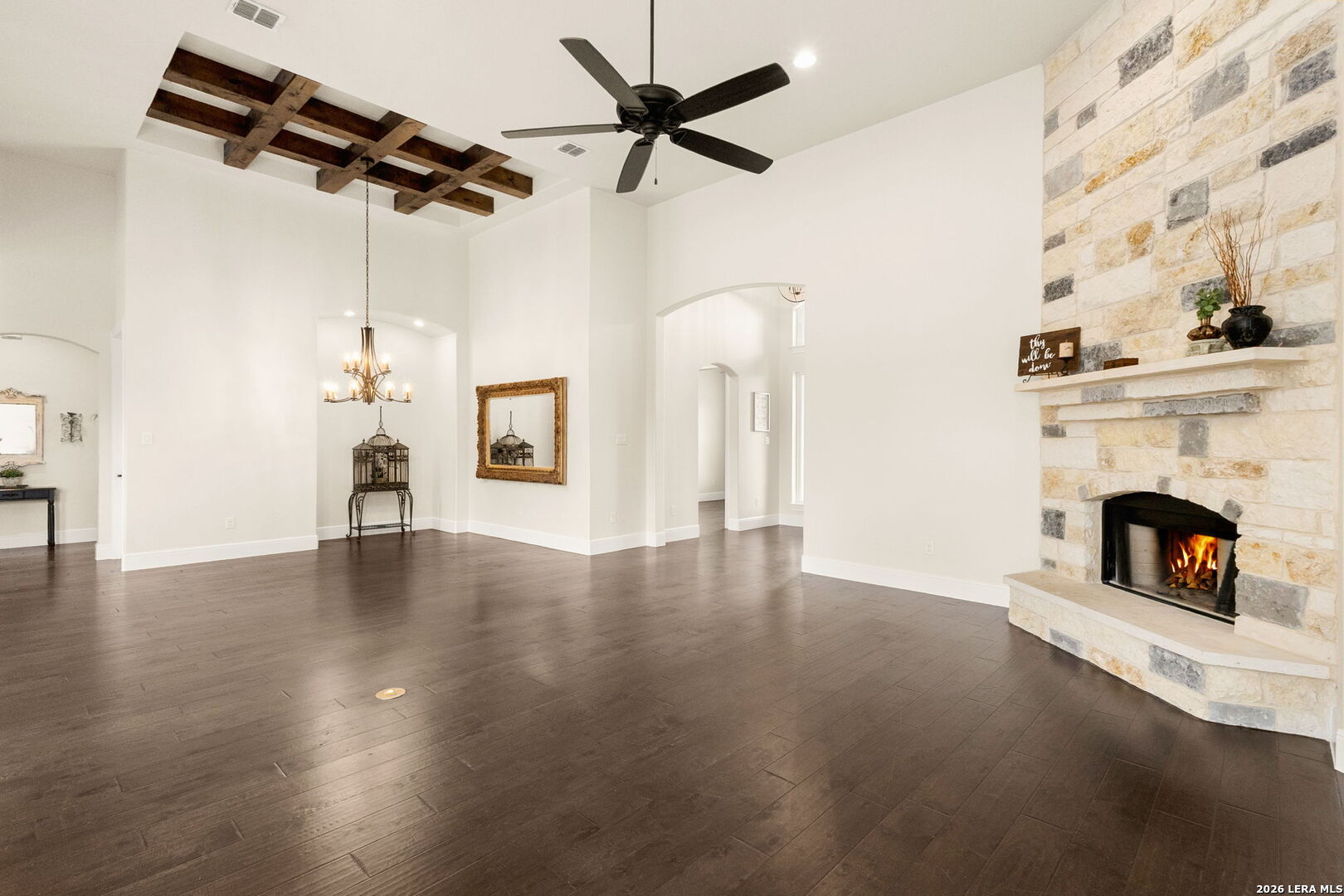 1217 Paladin Trail Spring Branch, TX 78070 - Photo 5 of 53 a view of a livingroom with a fireplace and window