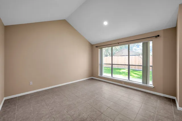 an empty room with a window