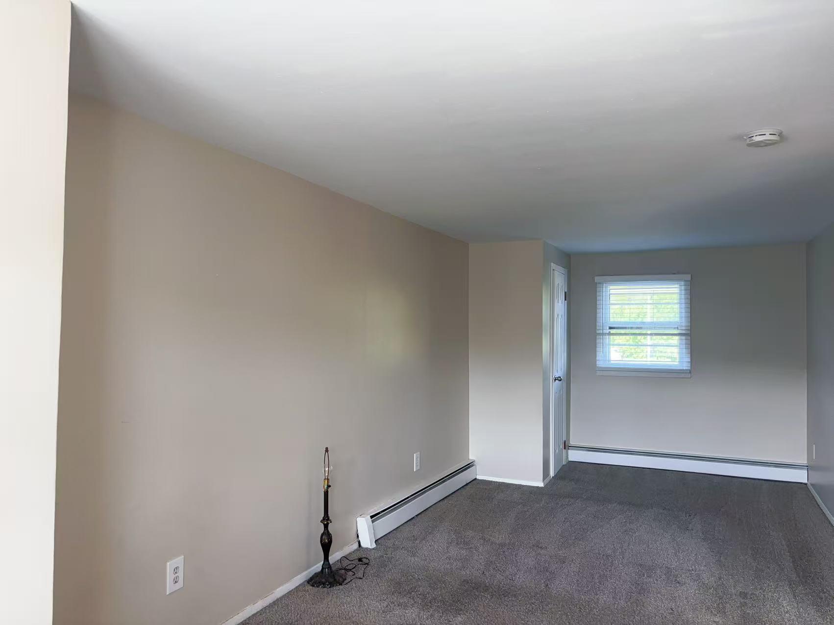 2333 Beech Street Wantagh, NY 11793 - Photo 18 of 21 Spare room featuring a baseboard radiator, dark carpet, a smoke detector, and baseboards