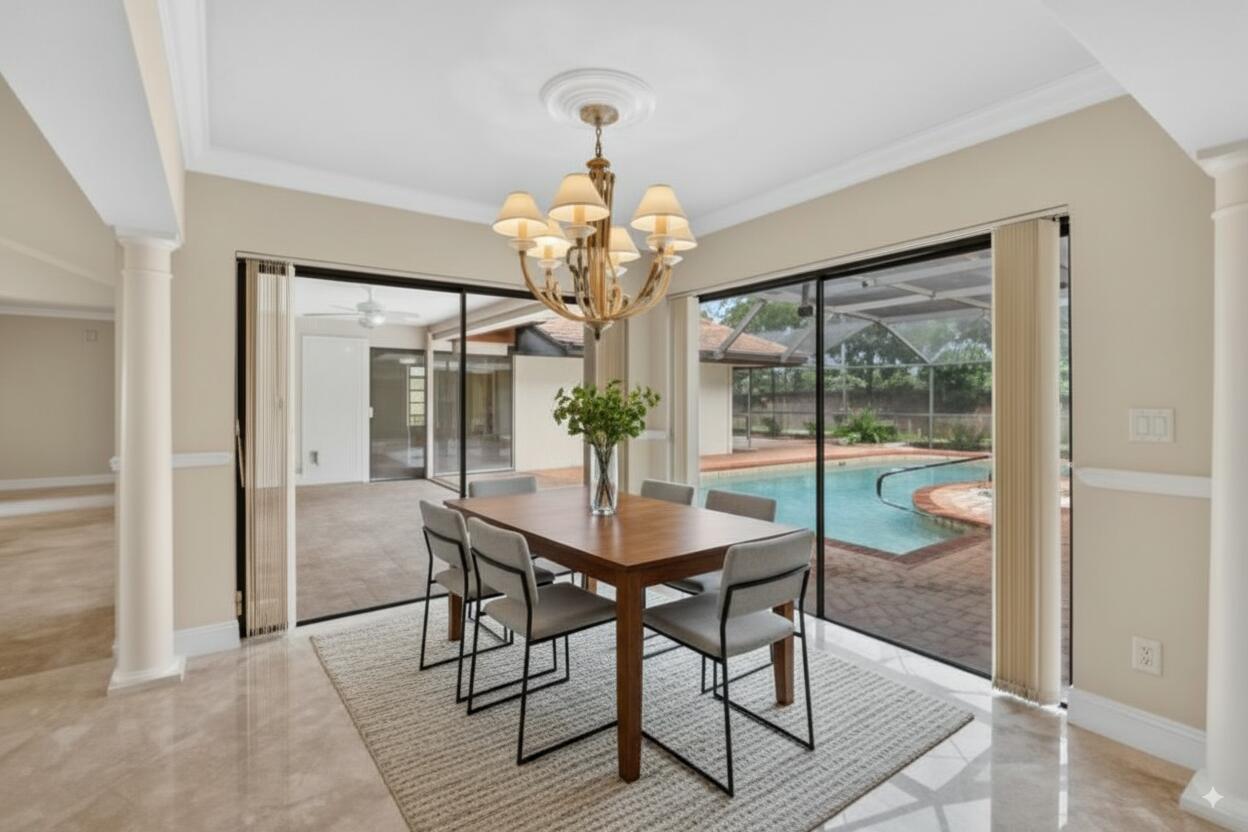 5884 Pinebrook Drive Boca Raton, FL 33433 - Photo 14 of 77 Virtually Staged dining room