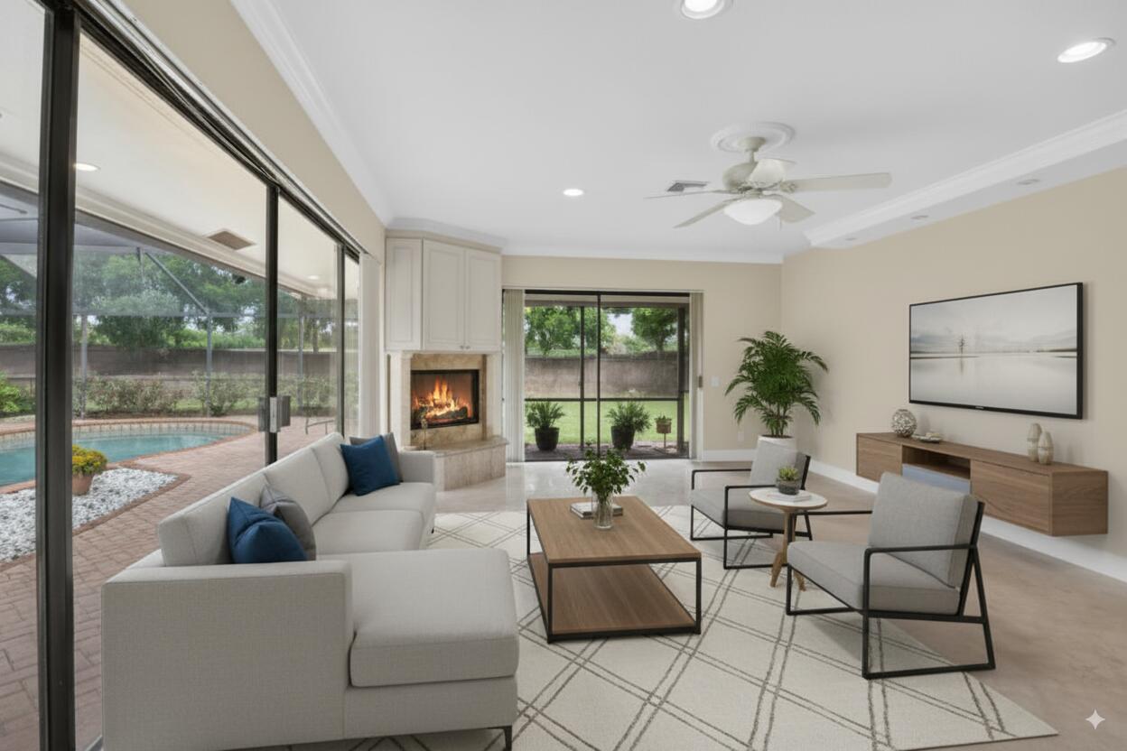 5884 Pinebrook Drive Boca Raton, FL 33433 - Photo 21 of 77 Virtually Staged Living Room