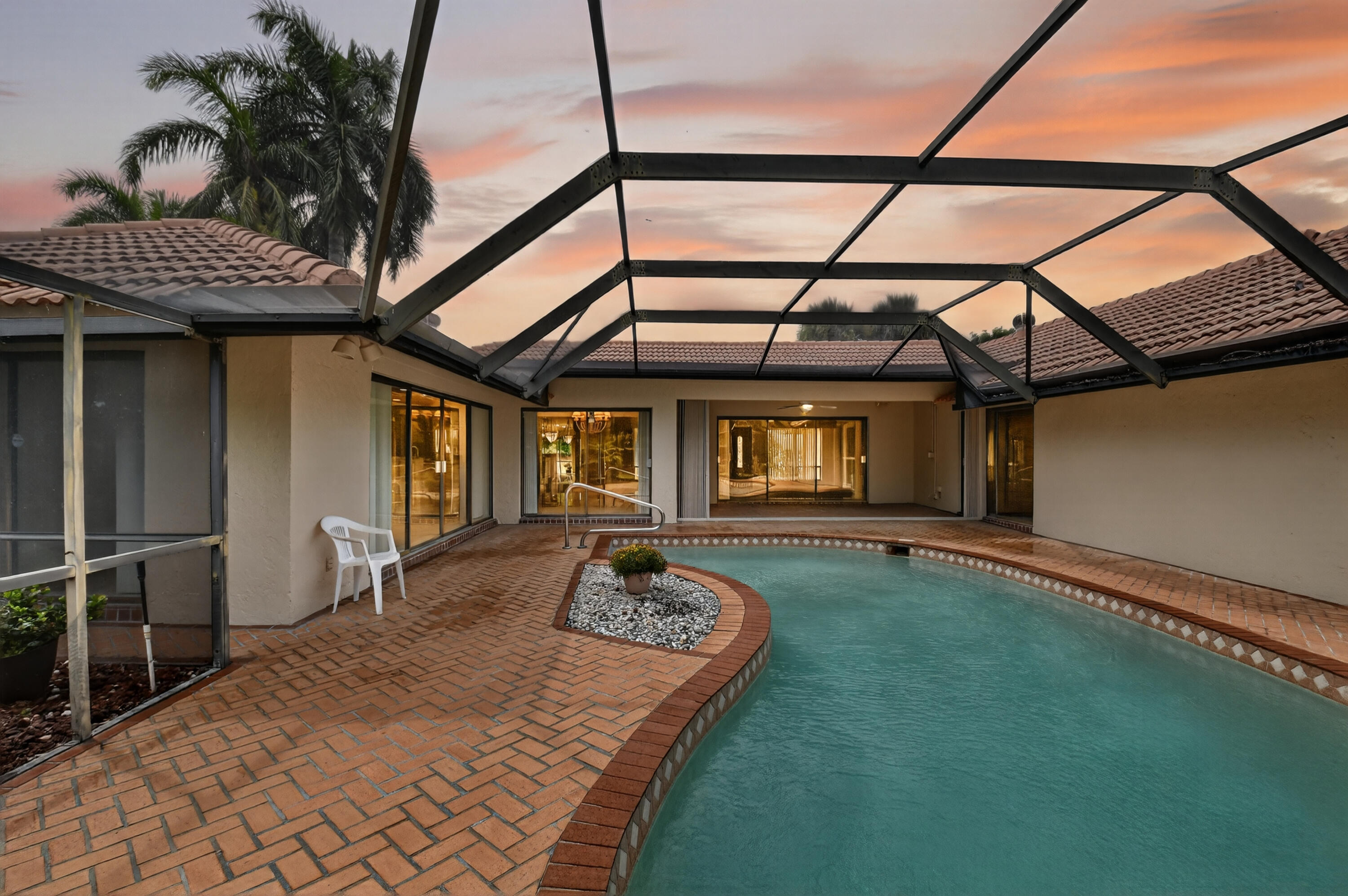 5884 Pinebrook Drive Boca Raton, FL 33433 - Photo 48 of 77 Backyard twilight shot