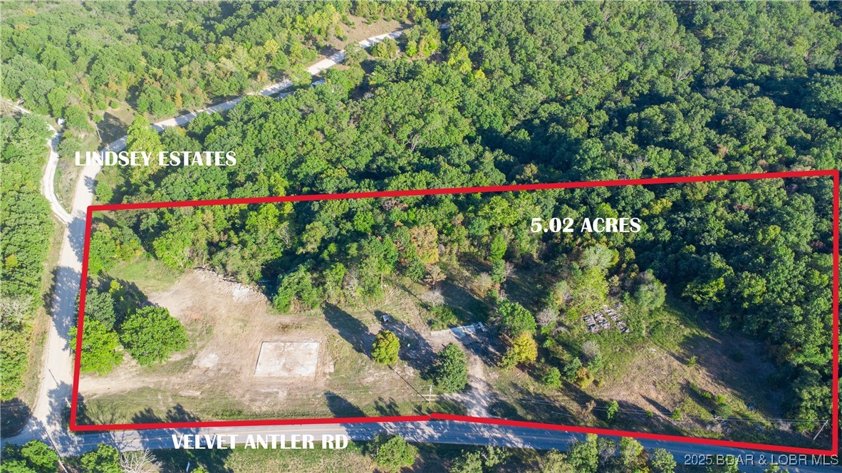 Full View of the 5.02 Acre Parcel w/ a Paved 652'