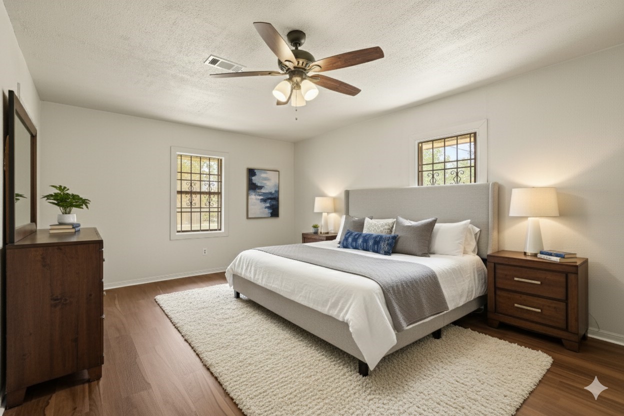 2315 Leffingwell Street Houston, TX 77026 - Photo 4 of 17 a bedroom with a bed and window